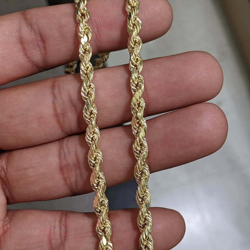 10kt Real Gold Rope Chain - Picture 6 of 10
